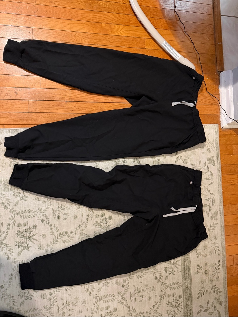 Figs- Black Drawstring Jogger Pants - Set of 2